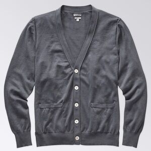Oobe Brand Ashworth Cardigan Mens Large Militaire Pima Cotton Made In Italy